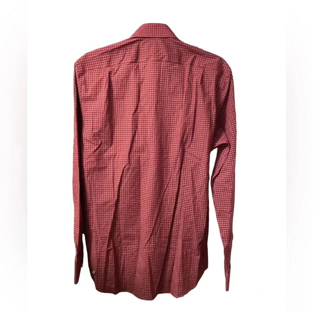 NWT J.CREW THOMPSON MAROON CHECKERED FLEX FIT BUTTON DOWN SHIRT
